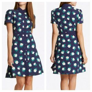 Draper James 6 Faith Magnolia Shirt Floral Dress Button down Fit & Flare